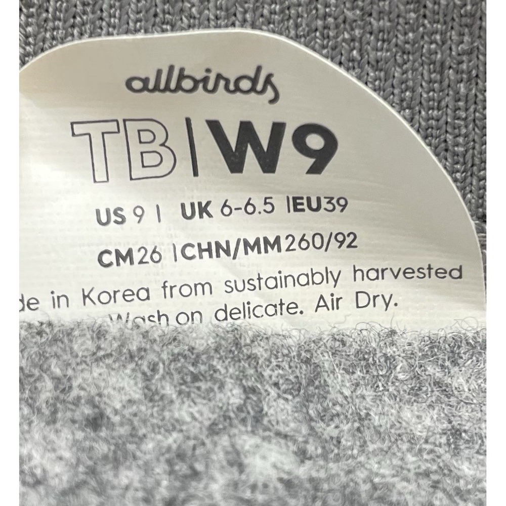 Allbirds Women's W9 Tree Breezers Heather Knit Grey Ballet Slippers Flats Shoes - Picture 3 of 4